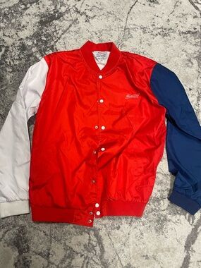 Budweiser Red, White & Blue Varsity Bomber Jacket